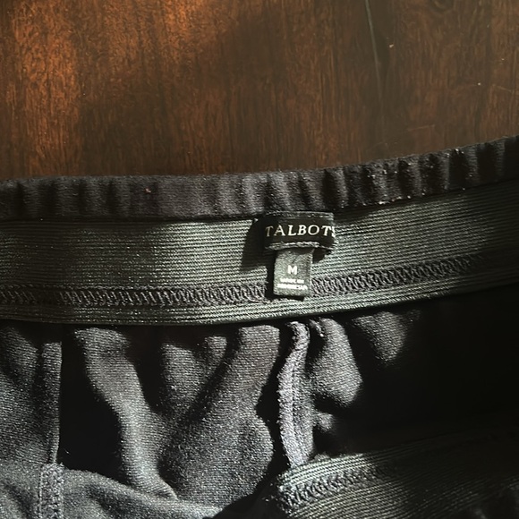 Talbots Women’s Deep Black pants w/ Golden accents on the leg Size M Like new - Picture 4 of 9